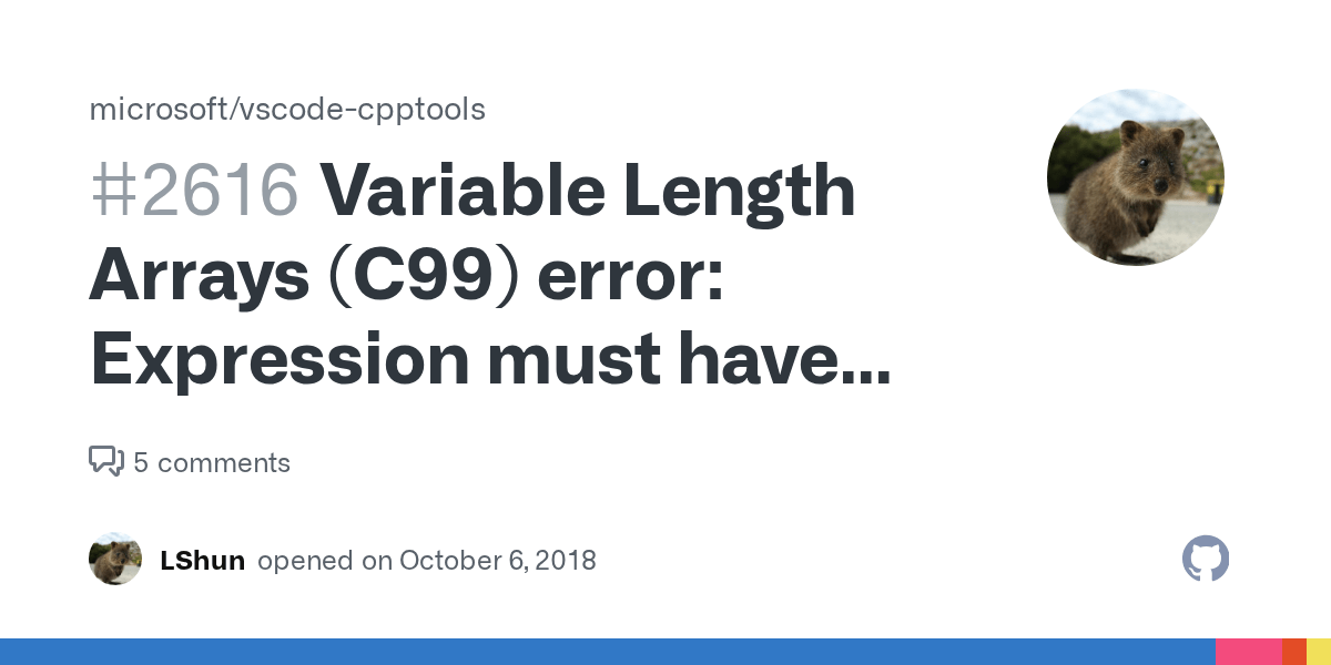 Variable Length Arrays (C99) error Expression must have constant value