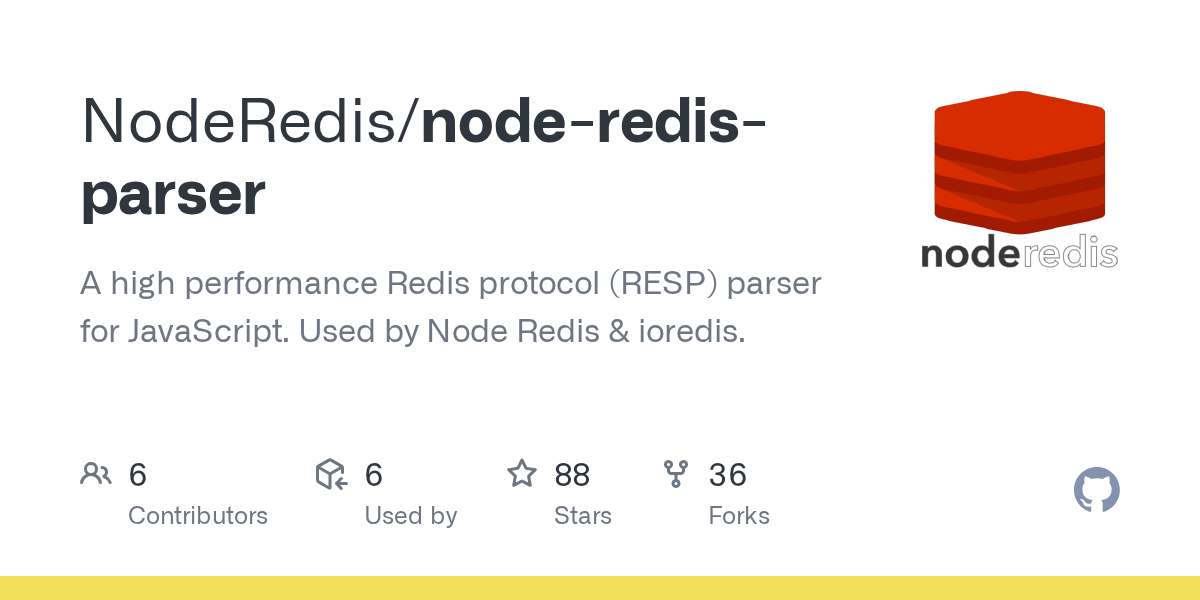 GitHub NodeRedis/noderedisparser A high performance Redis protocol