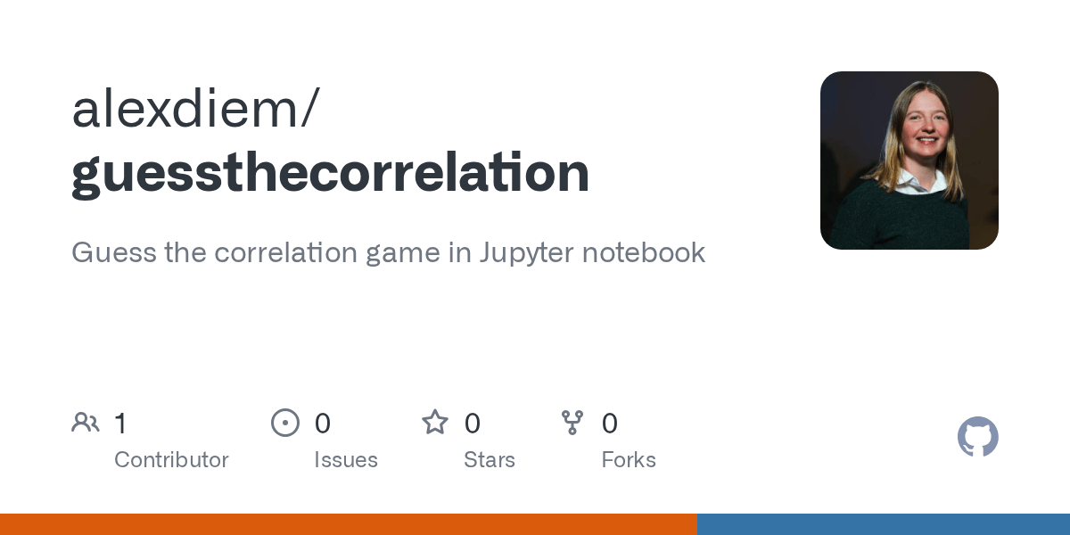 GitHub alexdiem/guessthecorrelation Guess the correlation game in