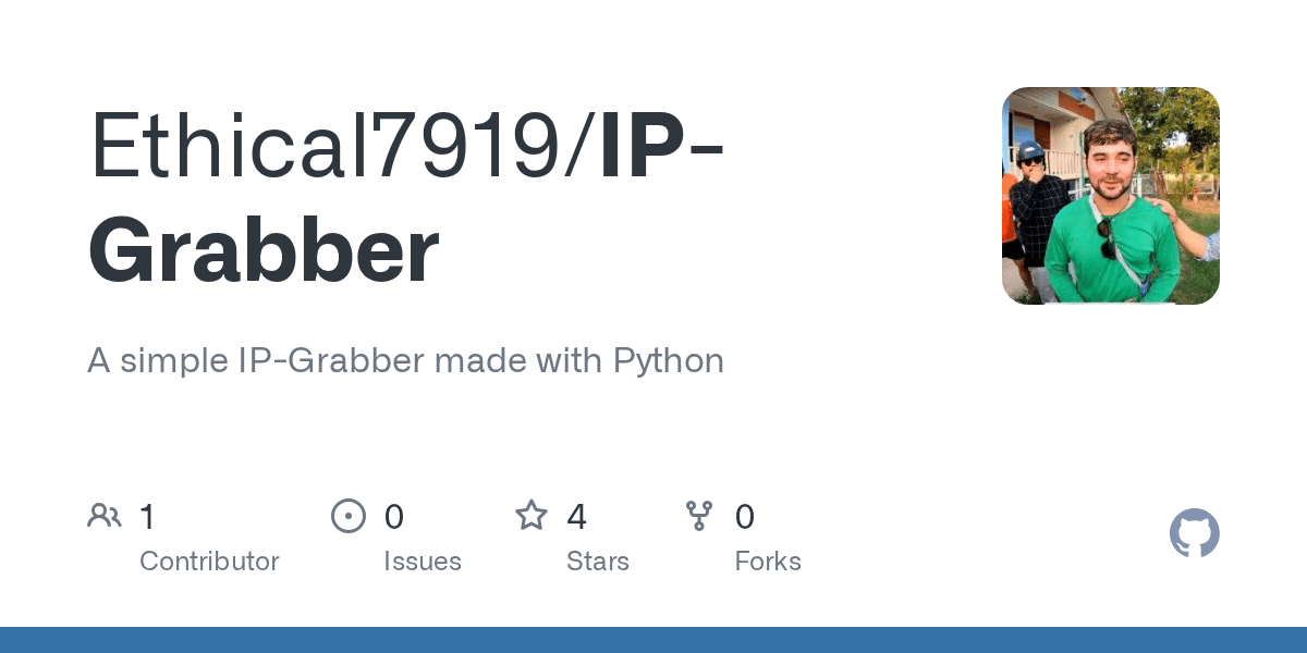 GitHub Ethical7919/IPGrabber A simple IPGrabber made with Python