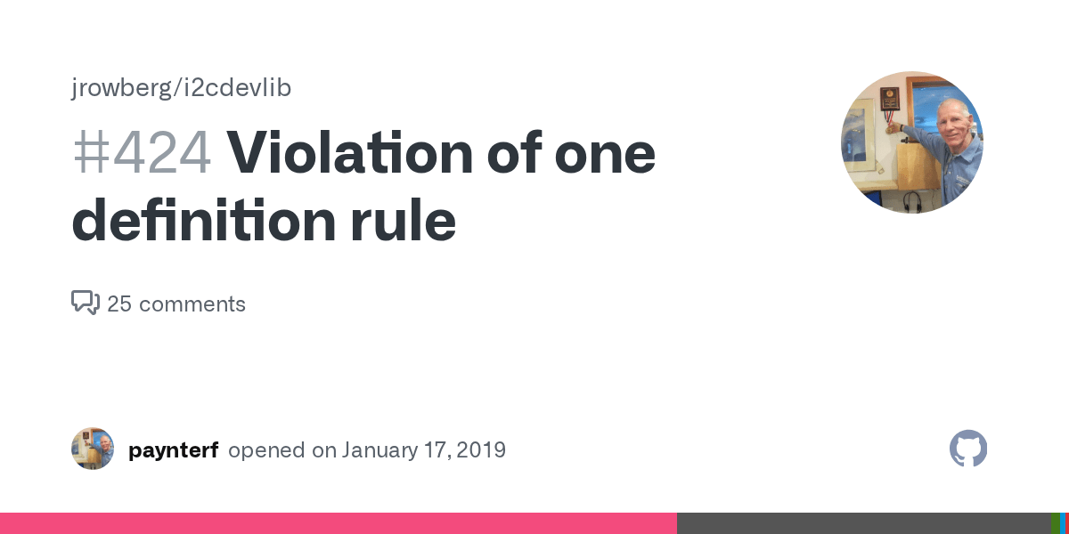 Violation of one definition rule · Issue 424 · jrowberg/i2cdevlib · GitHub