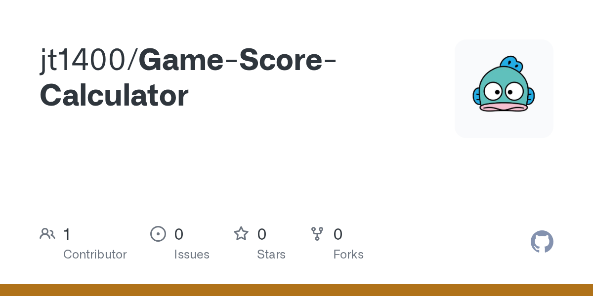 GitHub jt1400/GameScoreCalculator