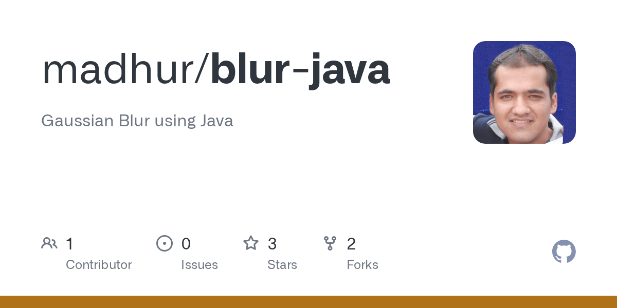 GitHub madhur/blurjava Gaussian Blur using Java
