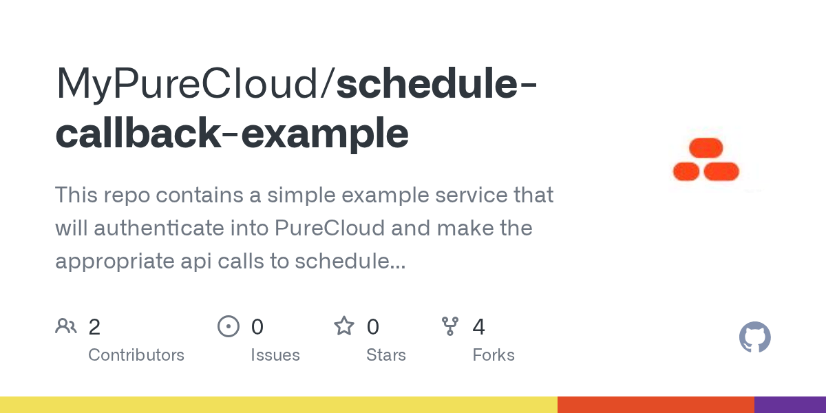 GitHub MyPureCloud/schedulecallbackexample This repo contains a