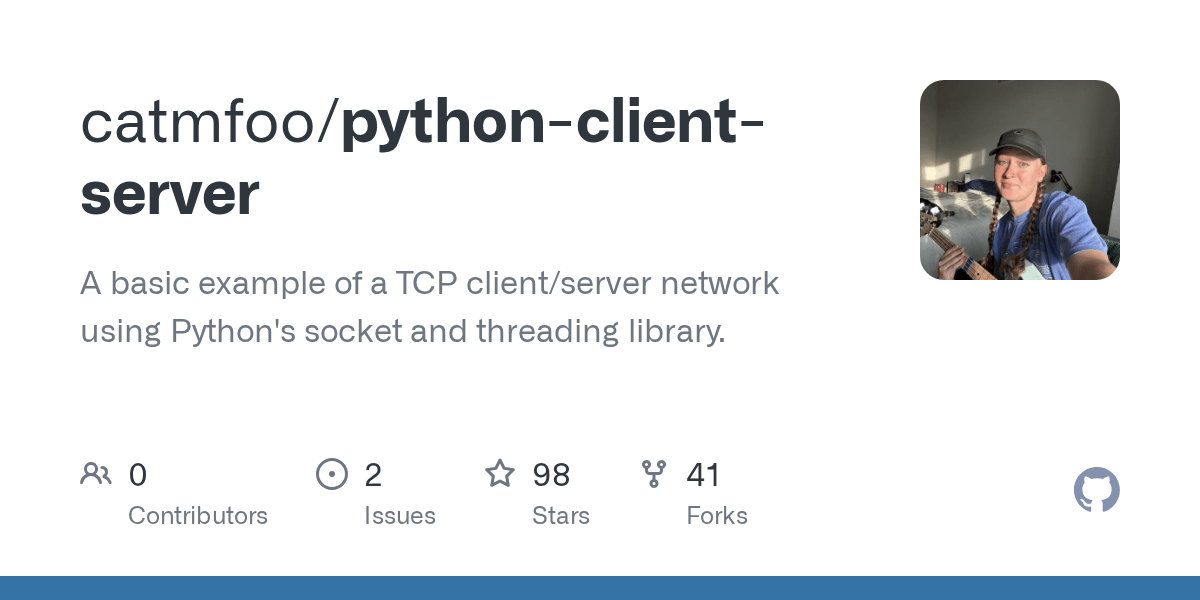 GitHub katmfoo/pythonclientserver A basic example of a TCP client