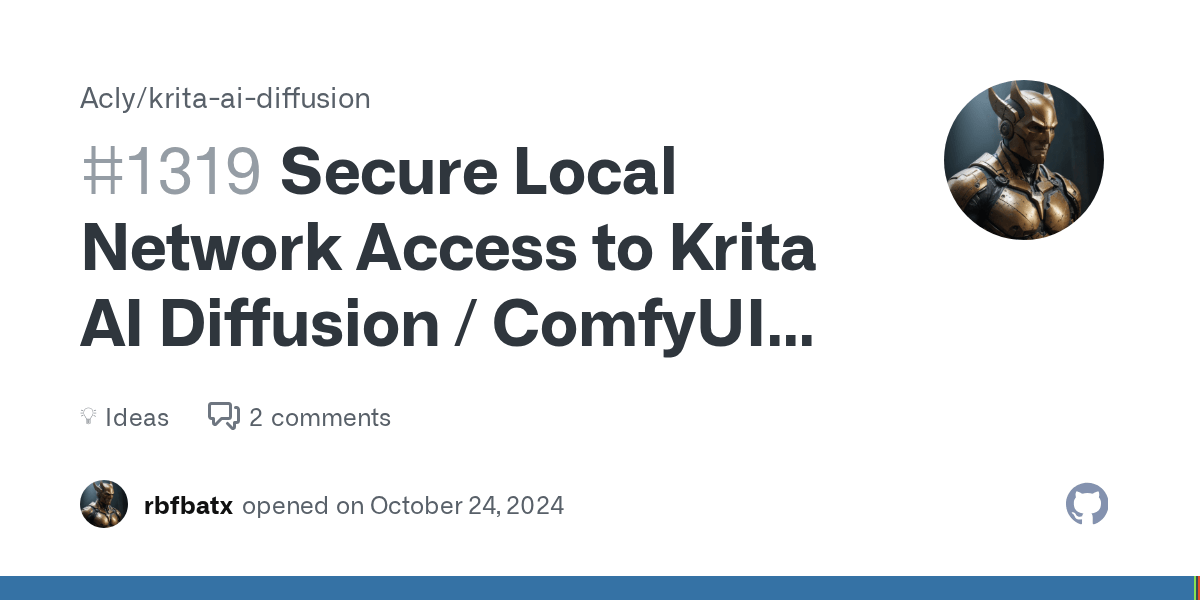 Secure Local Network Access to Krita AI Diffusion / ComfyUI Server