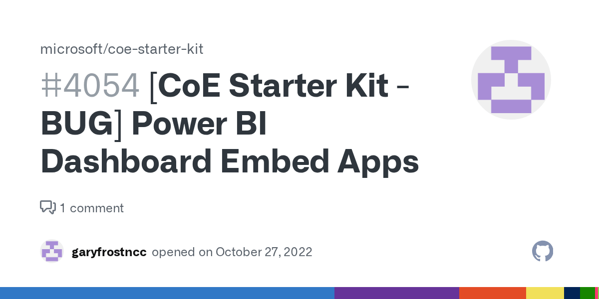 [CoE Starter Kit BUG] Power BI Dashboard Embed Apps · Issue 4054