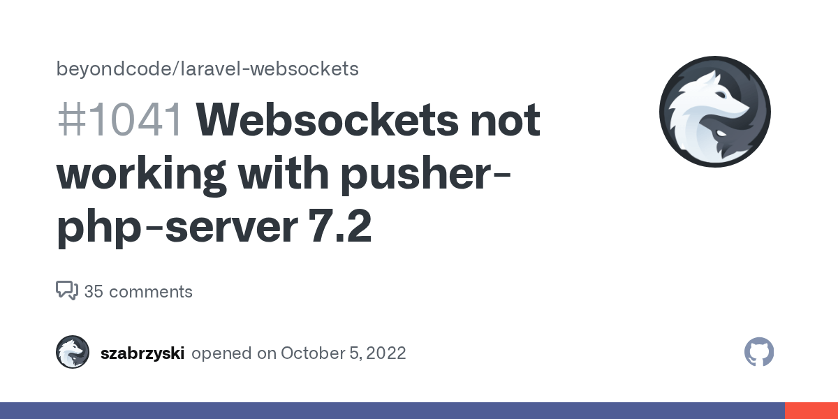 sockets not working with pusherphpserver 7.2 · Issue 1041