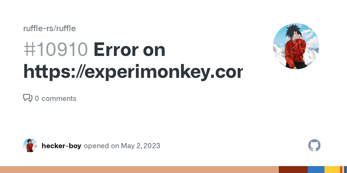 Error on · Issue 10910(01)