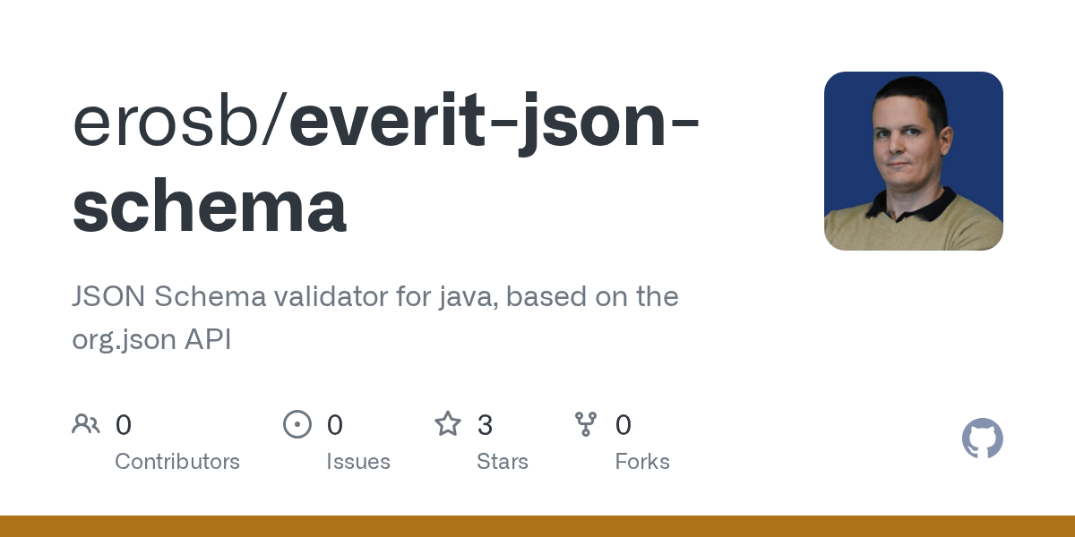 GitHub erosb/everitjsonschema JSON Schema validator for java