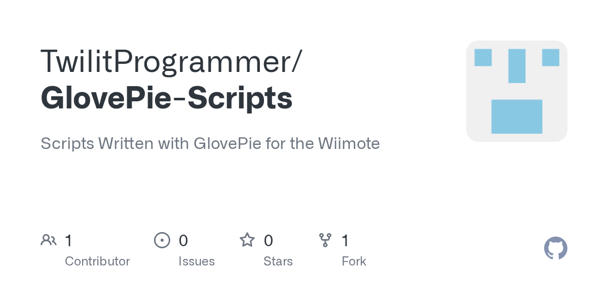 GitHub TwilitProgrammer/GlovePieScripts Scripts Written with