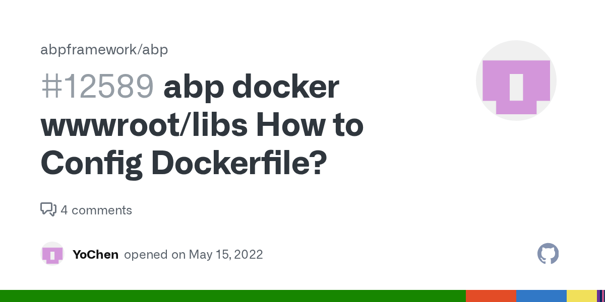 abp docker wwwroot/libs How to Config Dockerfile? · Issue 12589