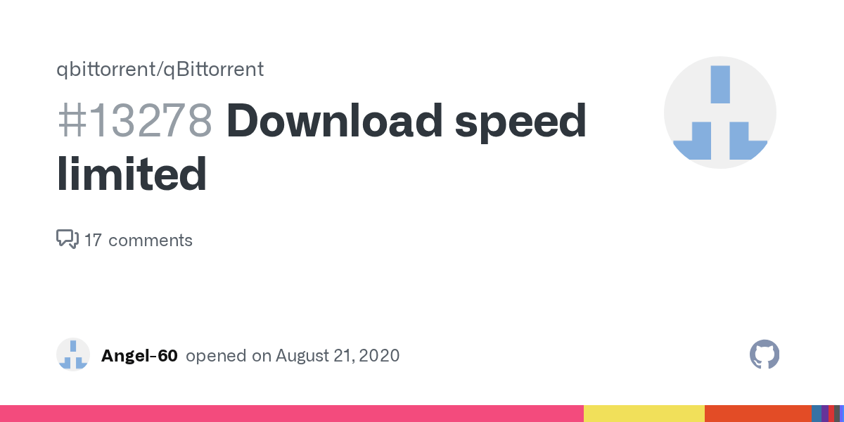 Download speed limited · Issue 13278 · qbittorrent/qBittorrent · GitHub