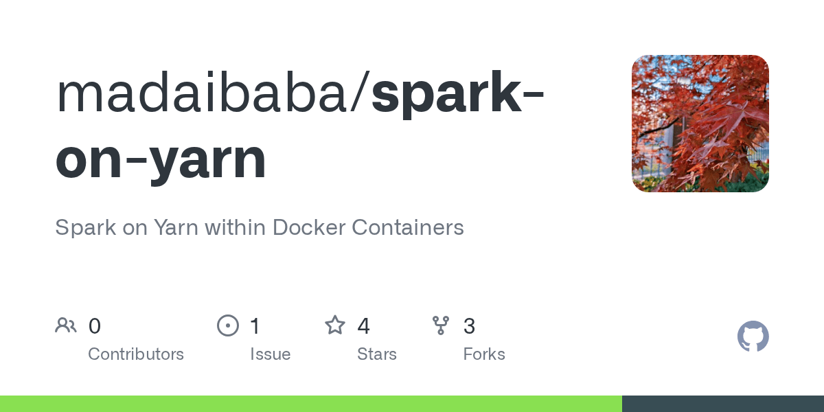 GitHub madaibaba/sparkonyarn Spark on Yarn within Docker Containers