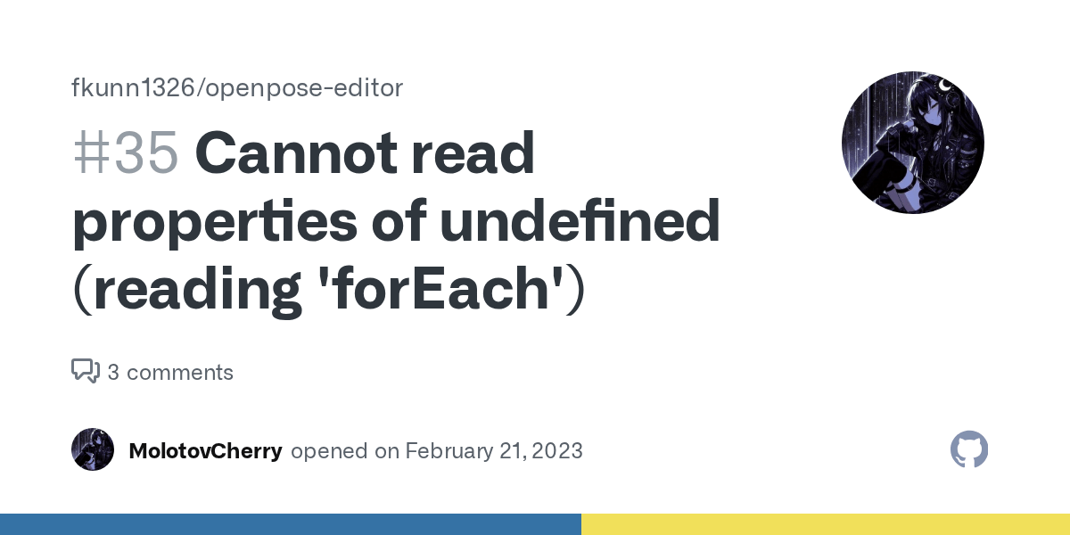 Cannot read properties of undefined (reading 'forEach') · Issue 35