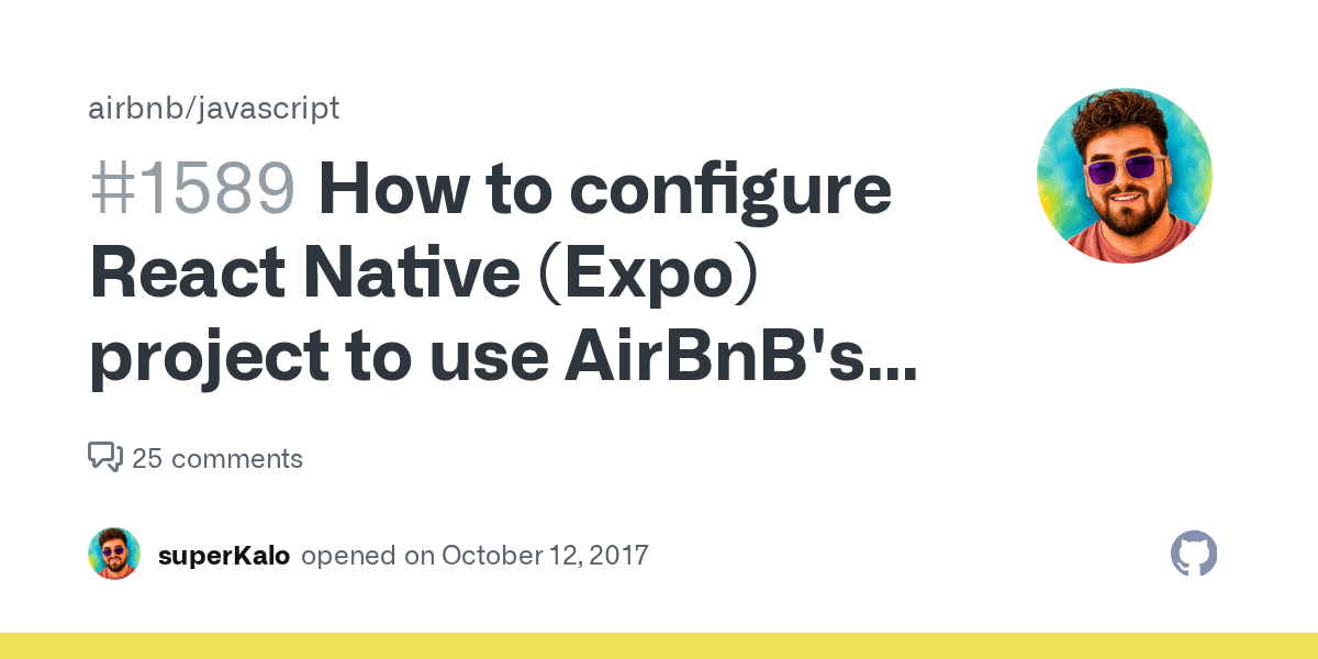 How to configure React Native (Expo) project to use AirBnB