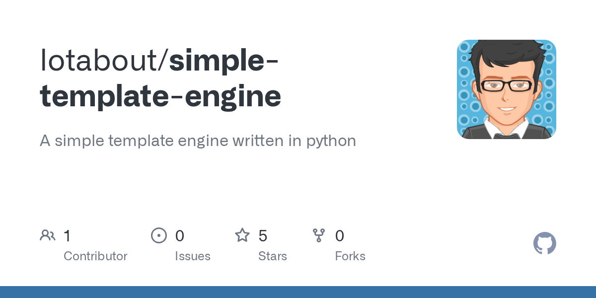 GitHub lotabout/simpletemplateengine A simple template engine