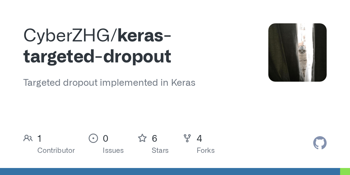 GitHub CyberZHG/kerastargeteddropout Targeted dropout implemented