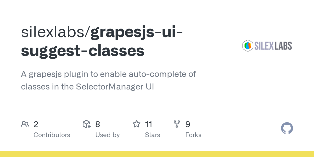 GitHub silexlabs/grapesjsuisuggestclasses A grapesjs plugin to
