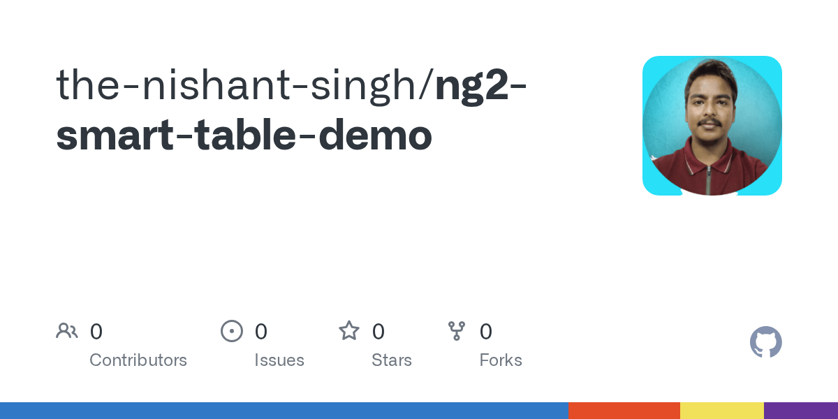 GitHub thenishantsingh/ng2smarttabledemo