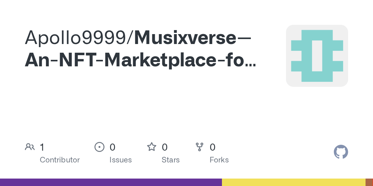 GitHub Apollo9999/MusixverseAnNFTMarketplaceforMusicians
