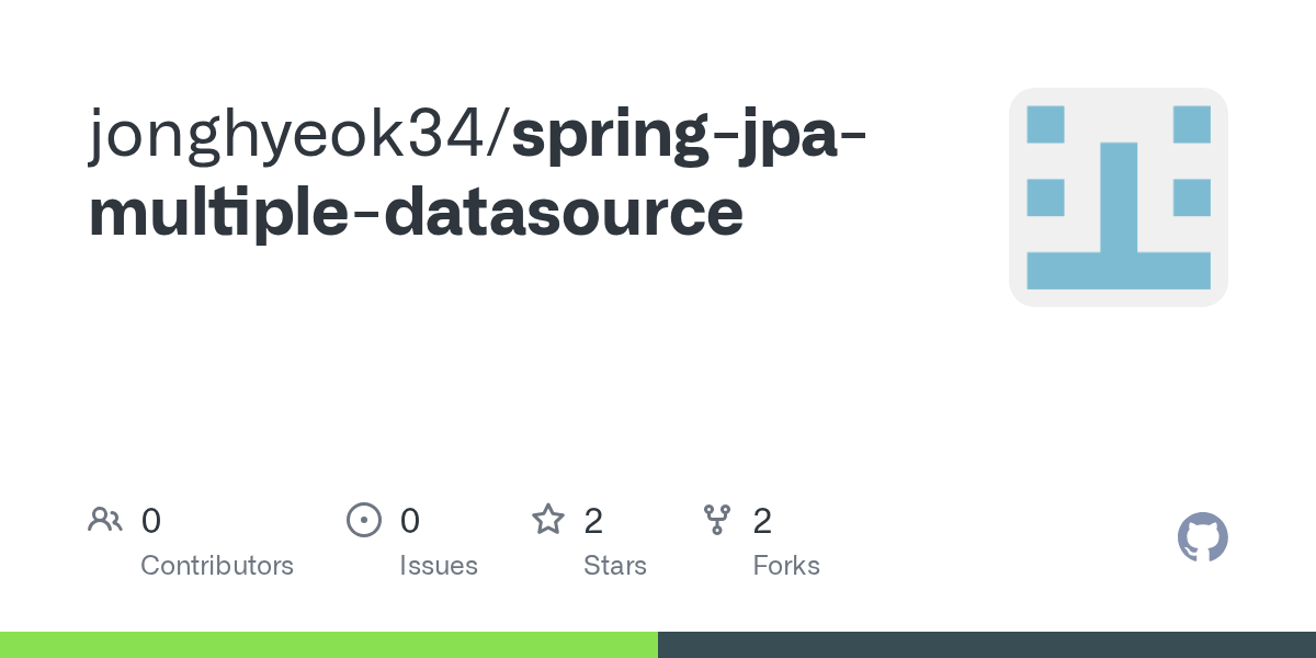 GitHub jonghyeok34/springjpamultipledatasource