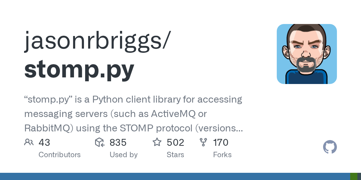 GitHub jasonrbriggs/stomp.py “stomp.py” is a Python