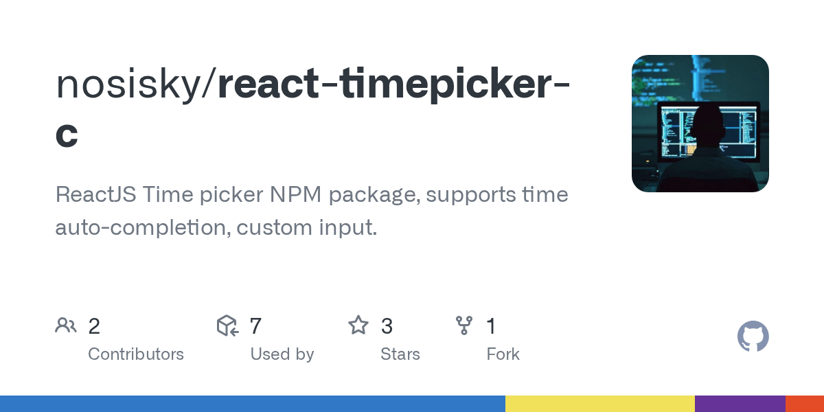 GitHub nosisky/reacttimepickerc ReactJS Time picker NPM package