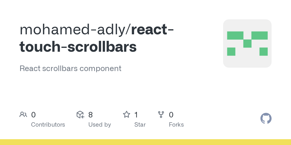 GitHub mohamedadly/reacttouchscrollbars React scrollbars component
