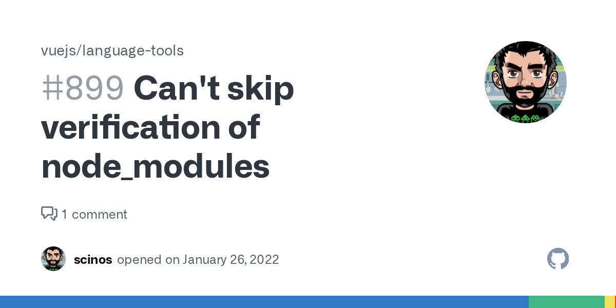 Can't skip verification of node_modules · Issue 899 · vuejs/language