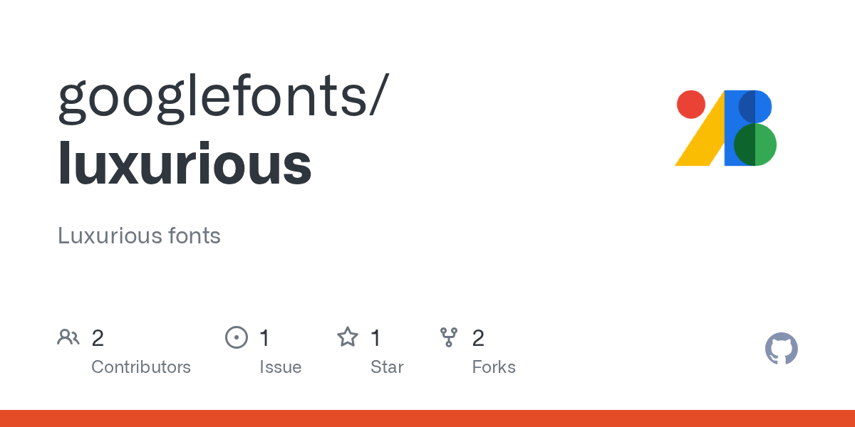 GitHub googlefonts/luxurious Luxurious fonts