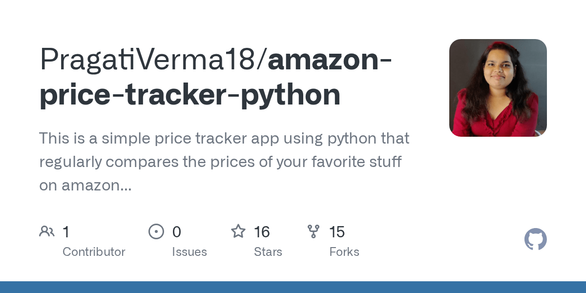GitHub PragatiVerma18/amazonpricetrackerpython This is a simple