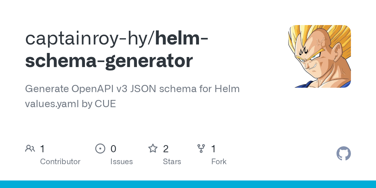 GitHub captainroyhy/helmschemagenerator Generate OpenAPI v3 JSON