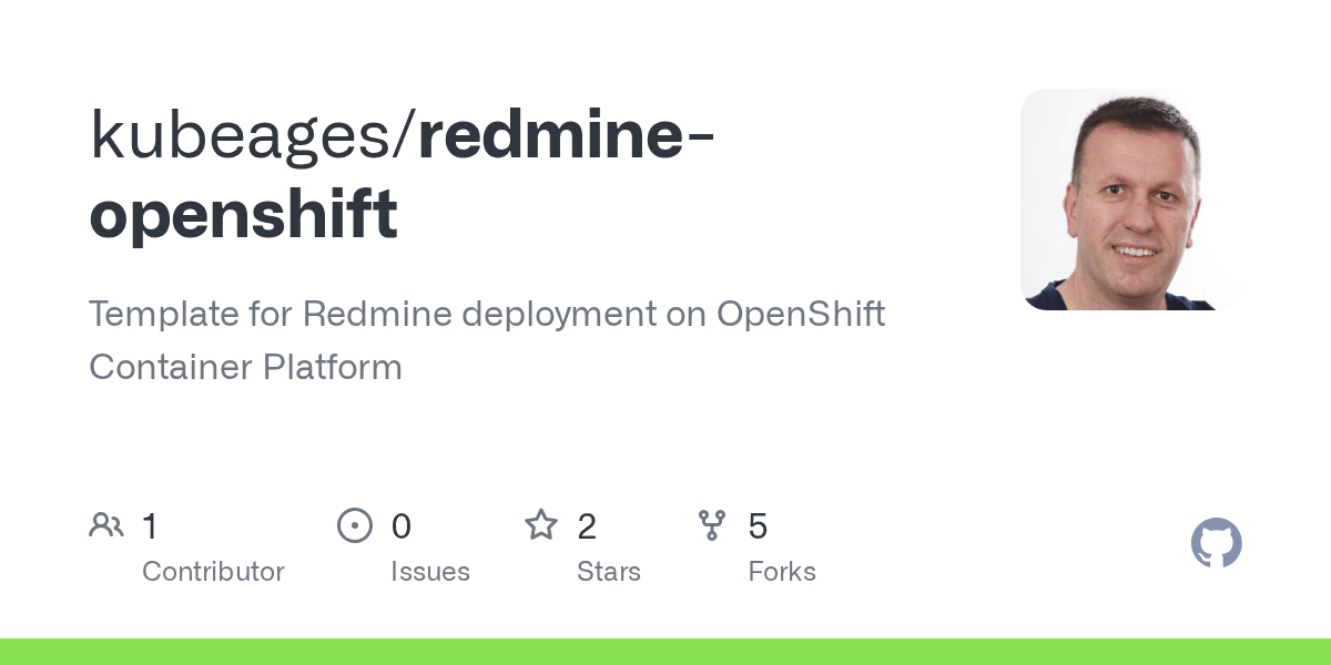 GitHub kubeages/redmineopenshift Template for Redmine deployment on