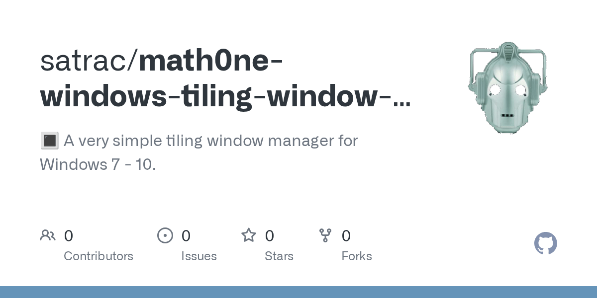 GitHub satrac/math0newindowstilingwindowmanager white_square