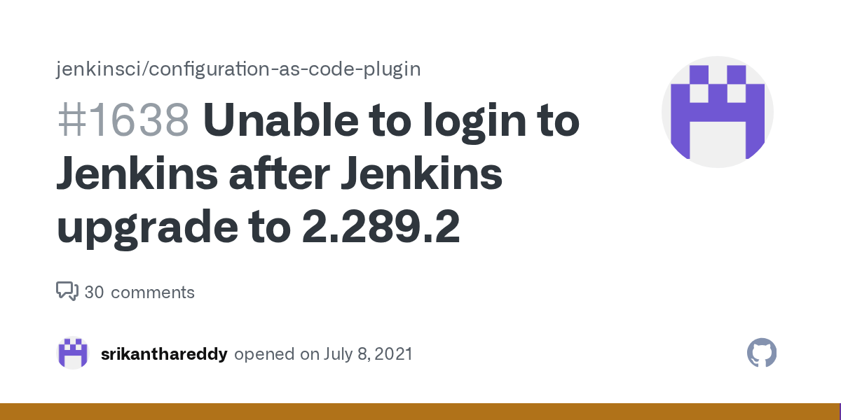 Unable to login to Jenkins after Jenkins upgrade to 2.289.2 · Issue