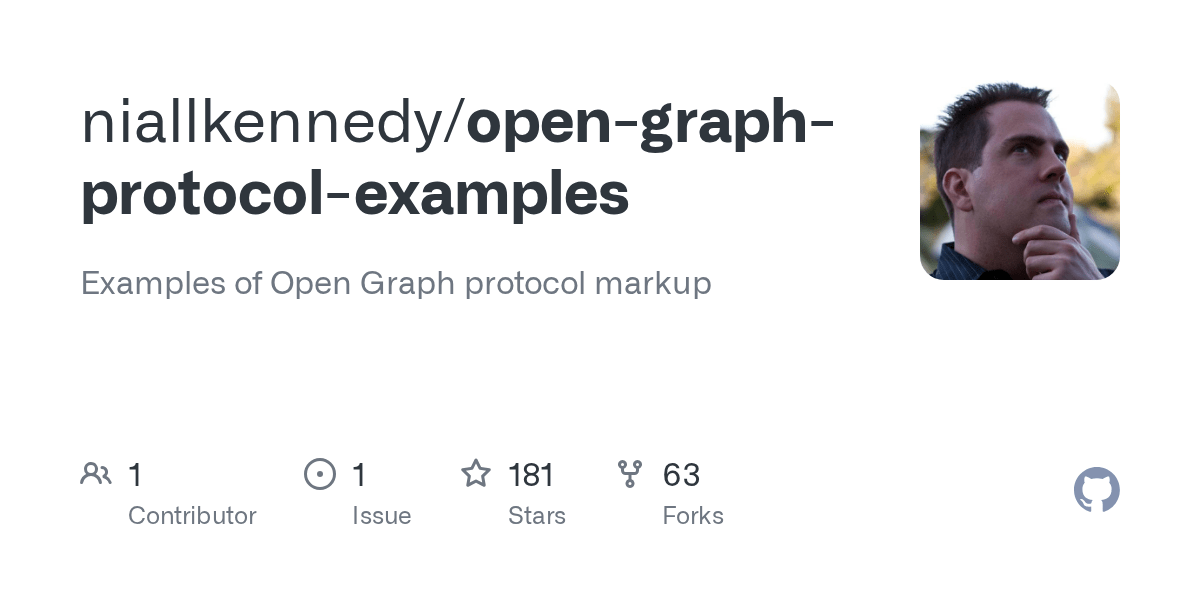 GitHub niallkennedy/opengraphprotocolexamples Examples of Open