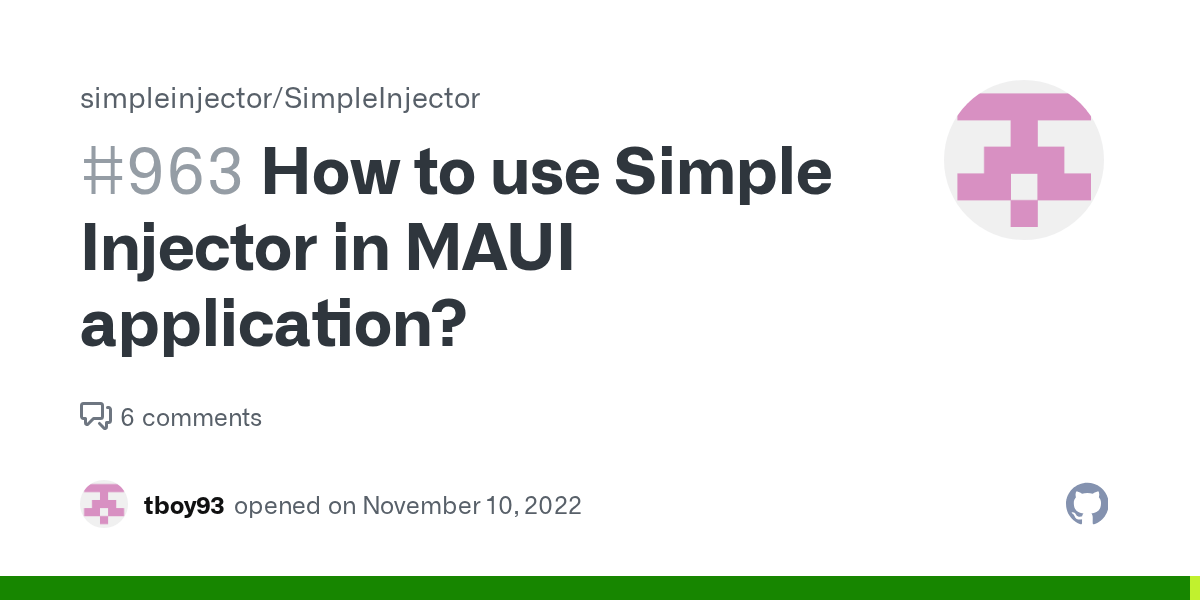 How to use Simple Injector in MAUI application? · Issue 963