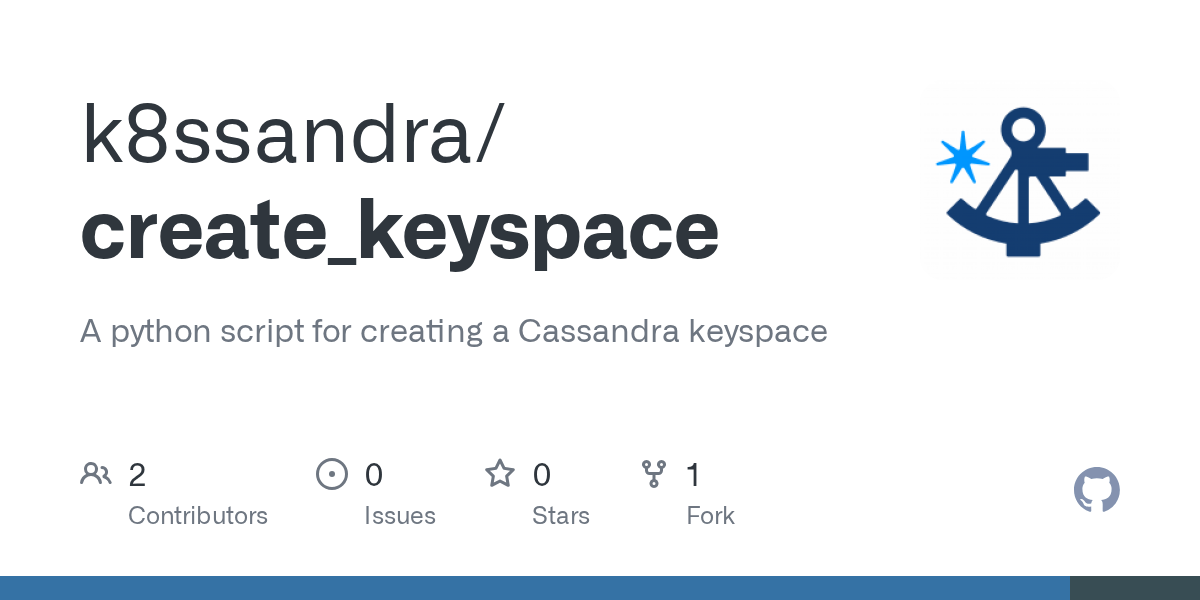 GitHub k8ssandra/create_keyspace A python script for creating a