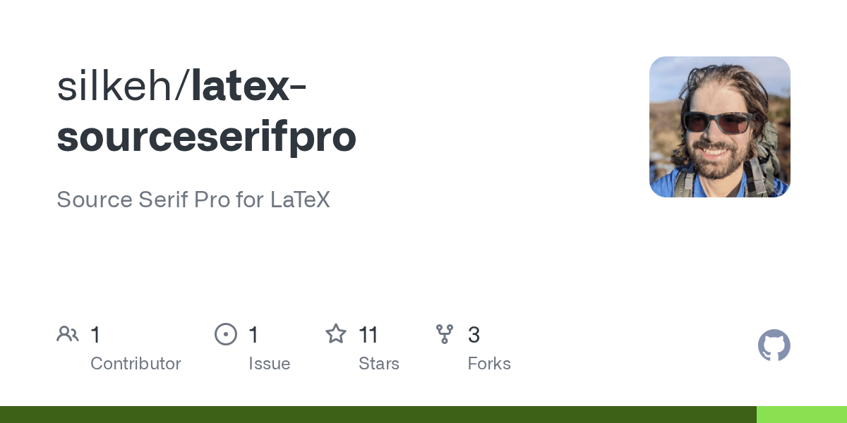 GitHub silkeh/latexsourceserifpro Source Serif Pro for LaTeX