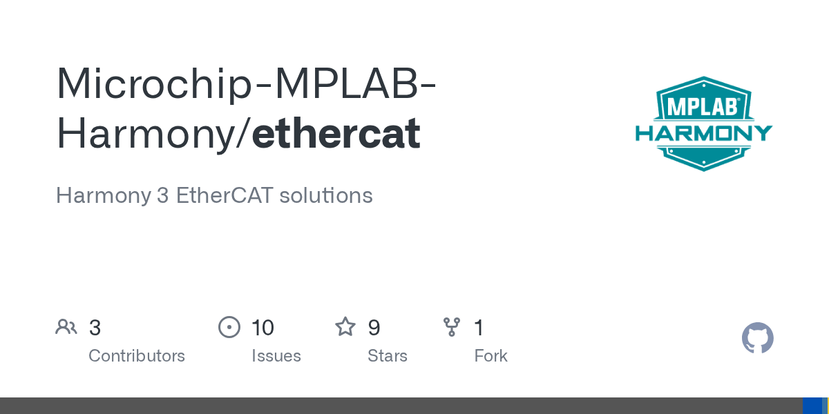 GitHub MicrochipMPLABHarmony/ethercat Harmony 3 EtherCAT solutions