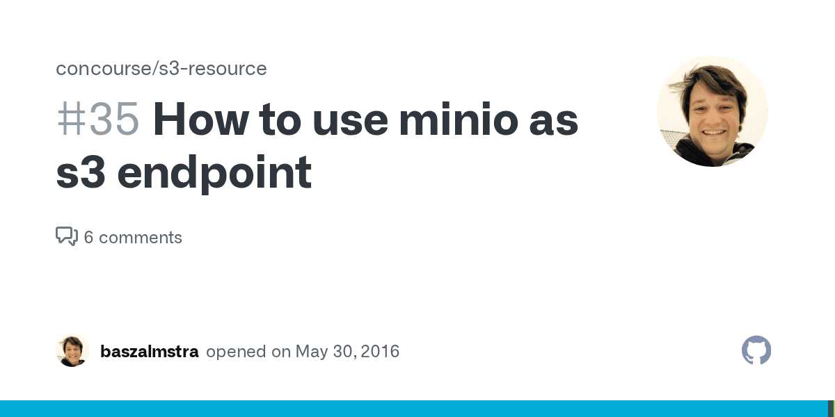 How to use minio as s3 endpoint · Issue 35 · concourse/s3resource