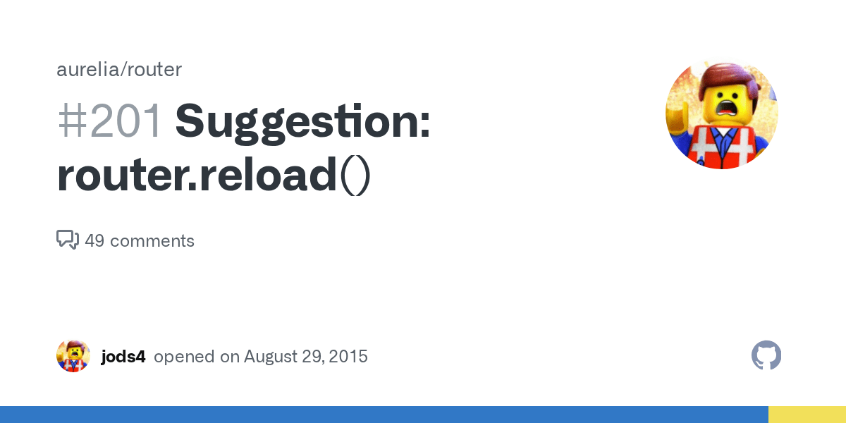 Suggestion router.reload() · Issue 201 · aurelia/router · GitHub