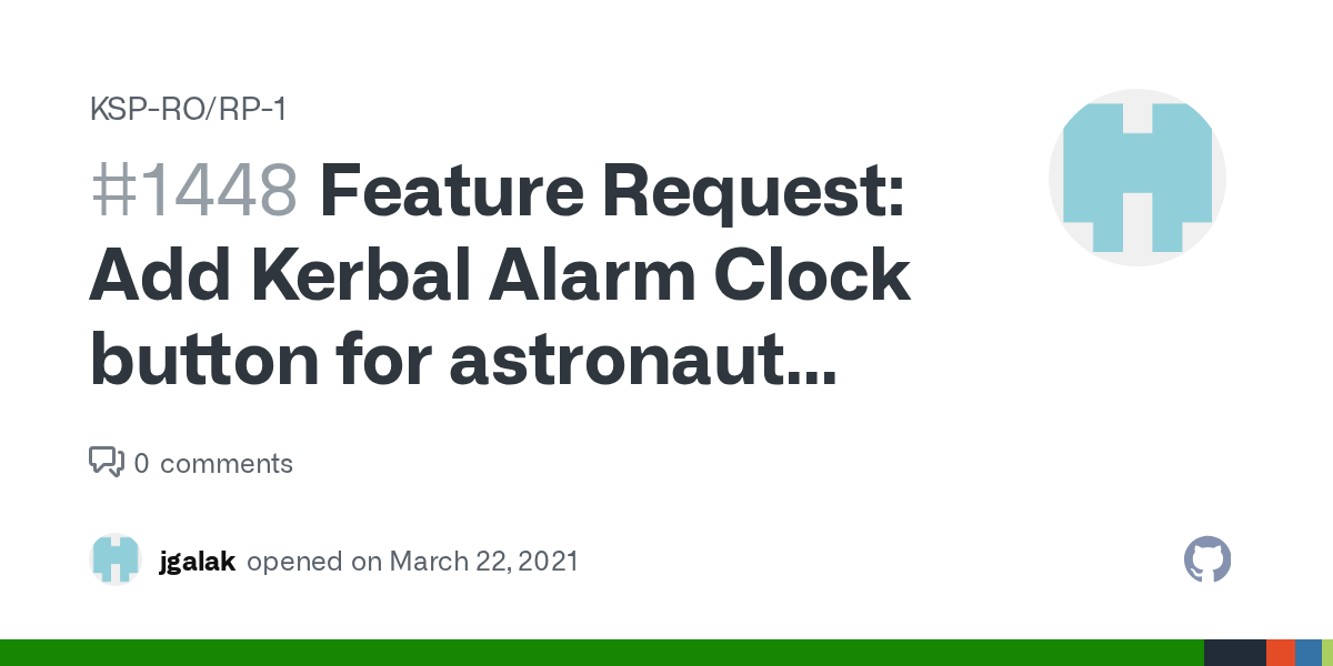 Feature Request Add Kerbal Alarm Clock button for astronaut