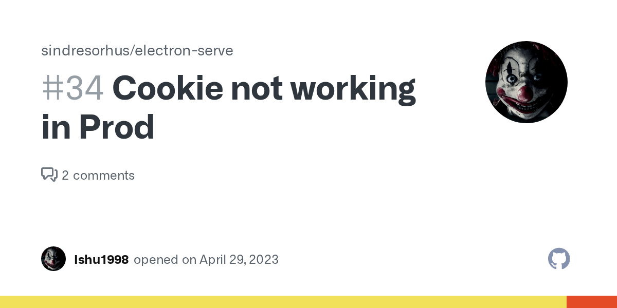 Cookie not working in Prod · Issue 34 · sindresorhus/electronserve