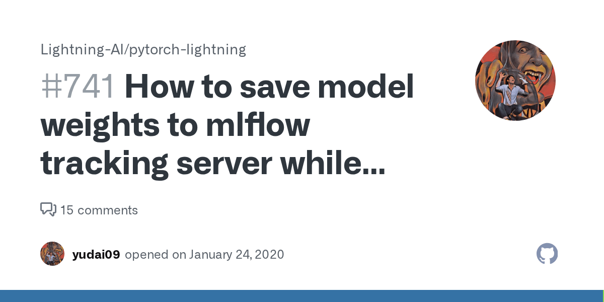 How to save model weights to mlflow tracking server while using