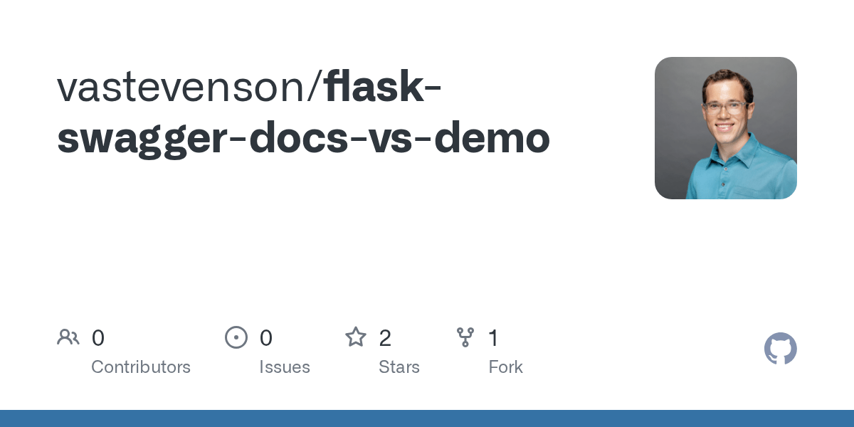 GitHub vastevenson/flaskswaggerdocsvsdemo