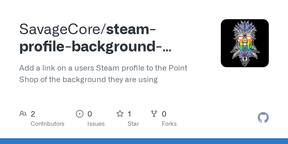 GitHub SavageCore/steamprofilebackgroundfinder Add a link on a