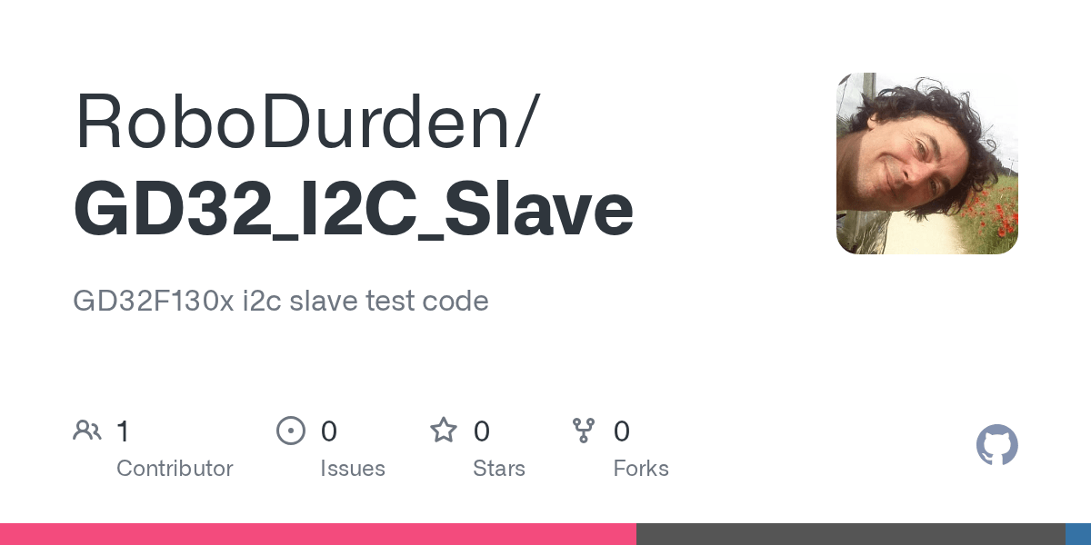 GitHub RoboDurden/GD32_I2C_Slave GD32F130x i2c slave test code