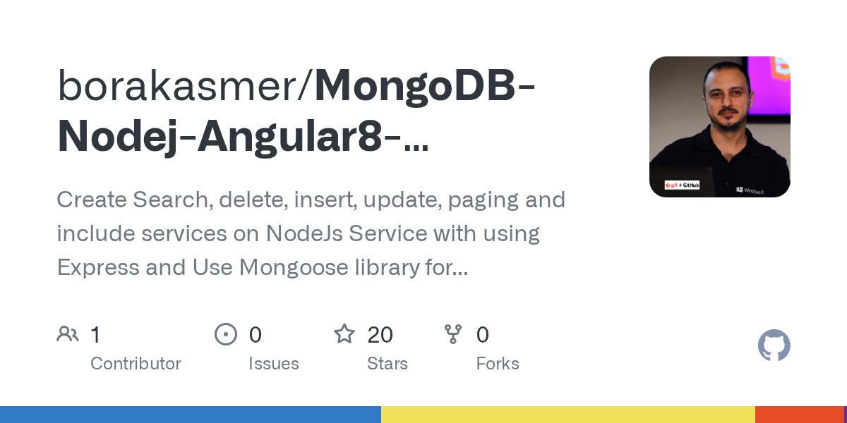 GitHub borakasmer/MongoDBNodejAngular8FullStackProject Create